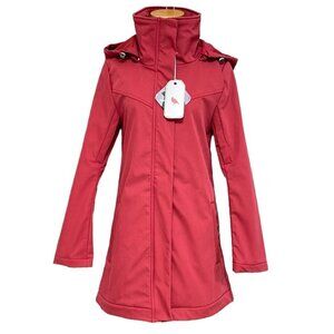 Mia Melon NWT Waterproof Stella Jacket Pius Twill Hood Coat Red Size X Small XS